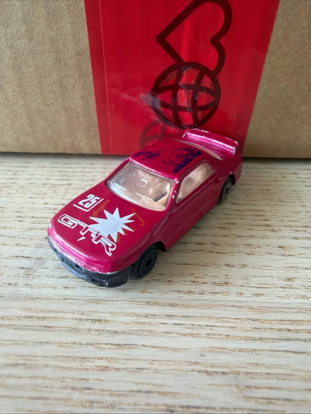 Vintage Sohbi Nissan GTR Skyline #25 Red Diecast Car Rare